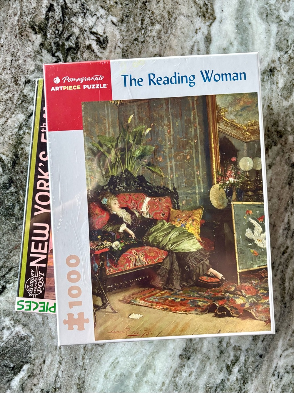 Puzzle Set—The Reading Woman, New York's 5th Avenue (1000 Pieces, Sealed)